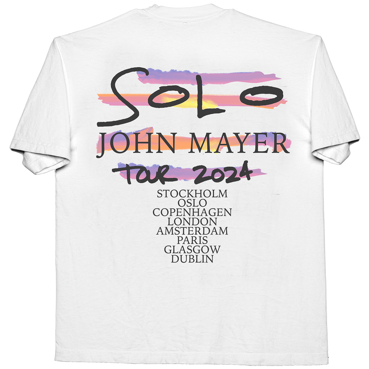 John Mayer Solo Tour White Brushed Photo Tee – John Mayer UK