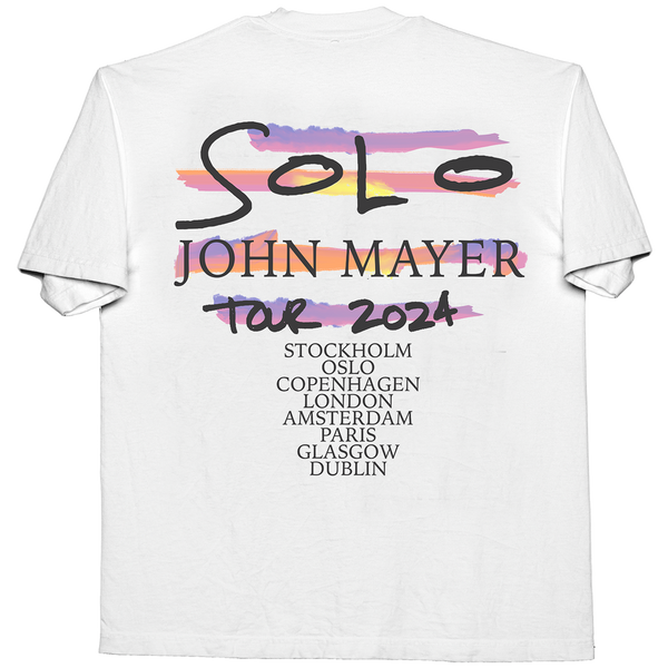 John Mayer Solo Tour White Brushed Photo Tee – John Mayer UK