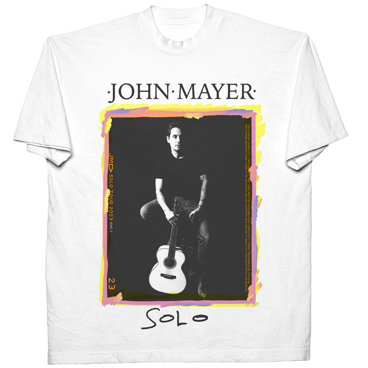 John Mayer Solo Tour White Brushed Photo Tee – John Mayer UK John Mayer Solo Tour White Brushed Photo Tee – John Mayer UK